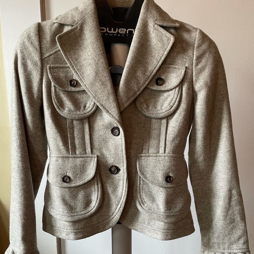 Banana Republic Wool Blend Herringbone Jacket